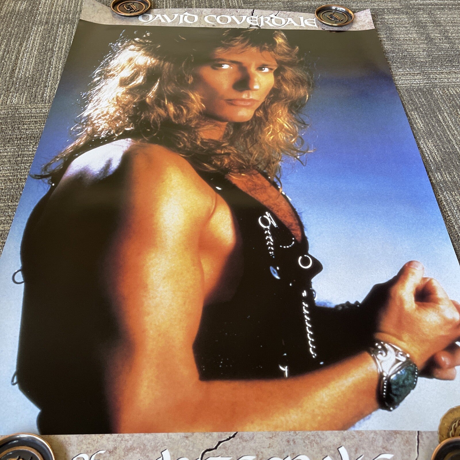 1987 Whitesnake David Coverdale Record Store Promo Poster #536
