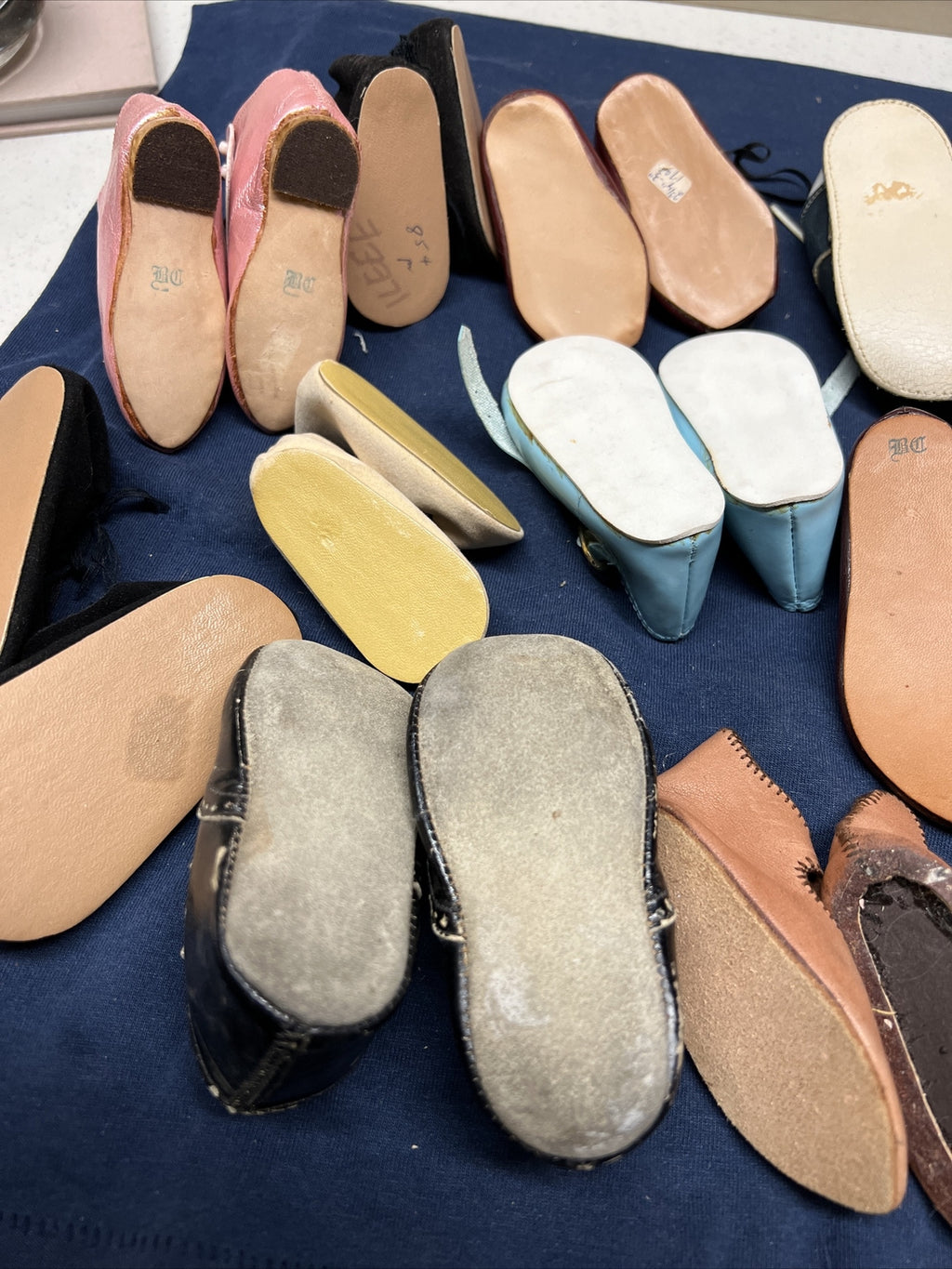 Lot of 16 Vintage Antique Doll Shoes and Shoe Accessories 10