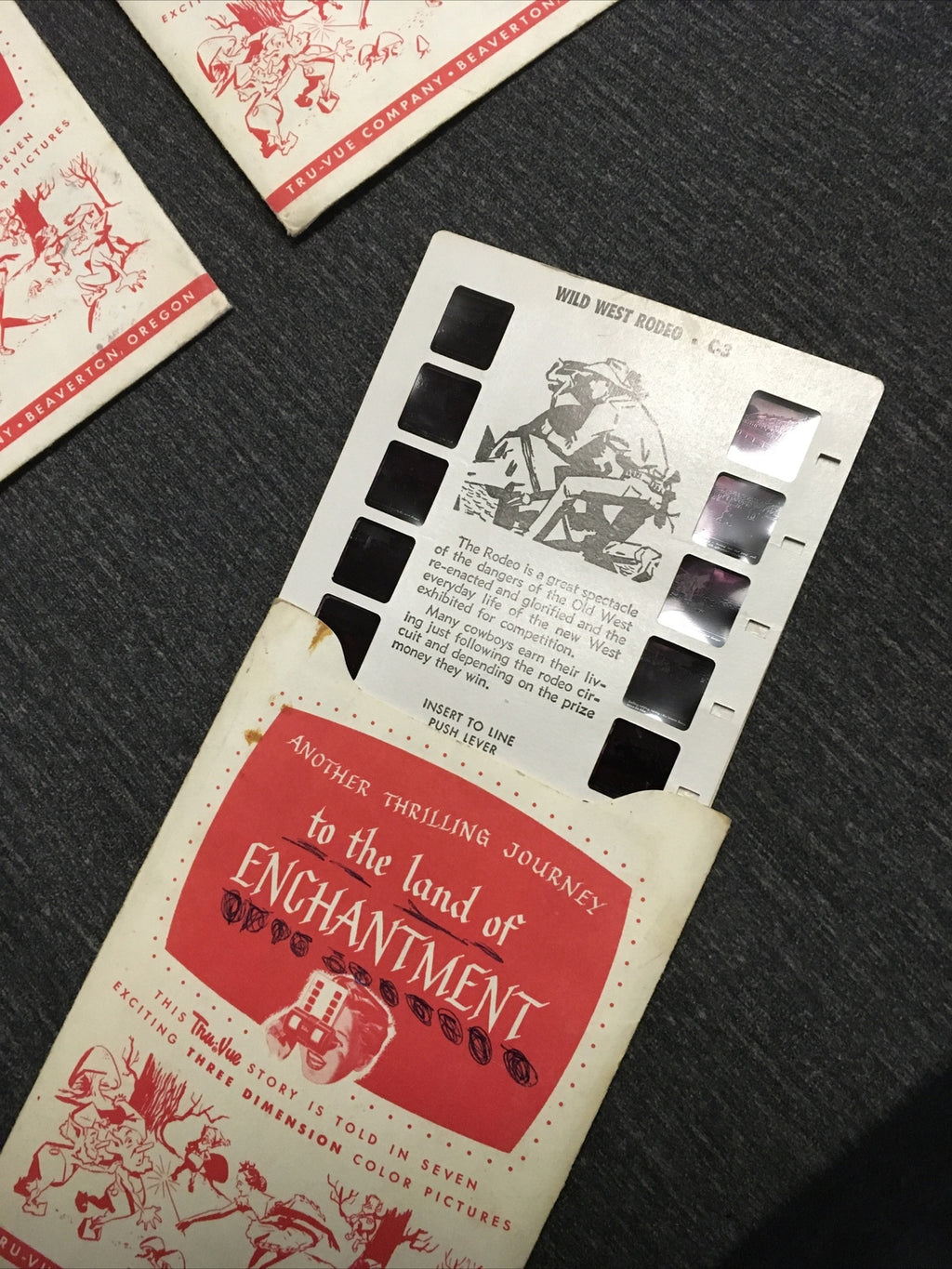 Lot Of 5 Land of Enchantment Tru-Vue, 1950s Another Thrilling Journey Oregon3