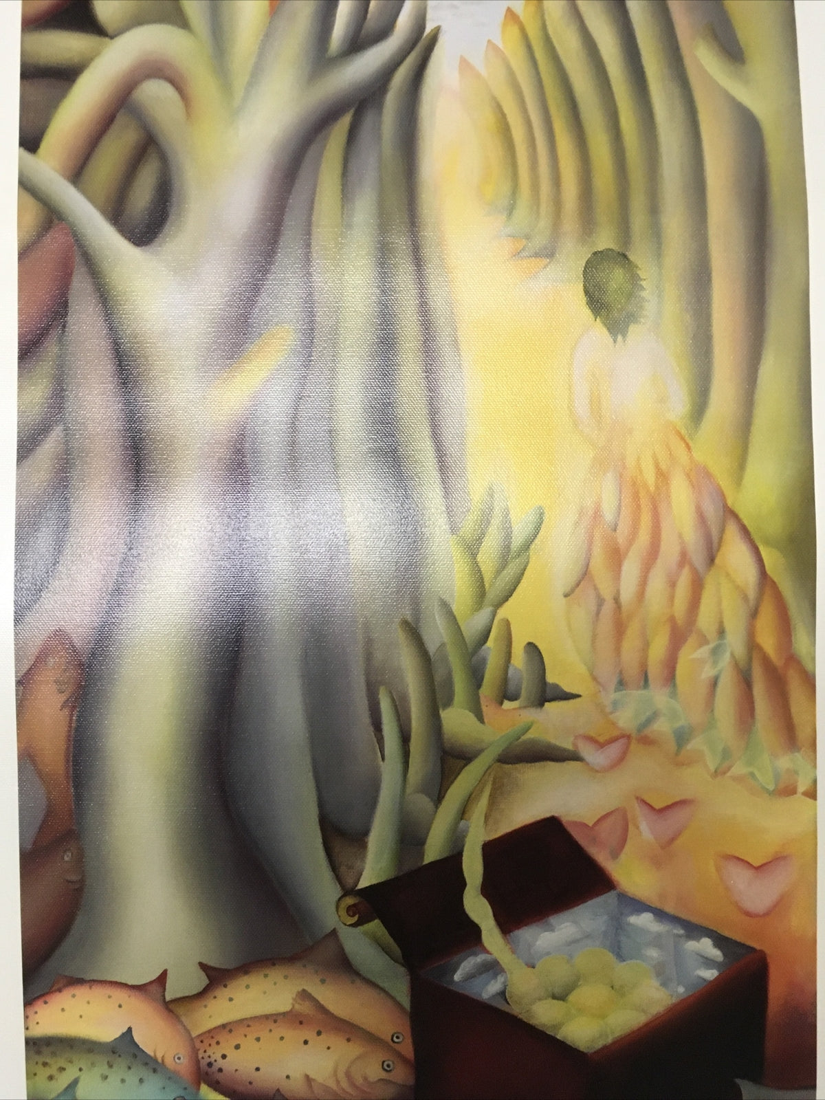Wall Art Oil Painting Print Surrealist Fishes Women Desert Frida Kahlo Style3