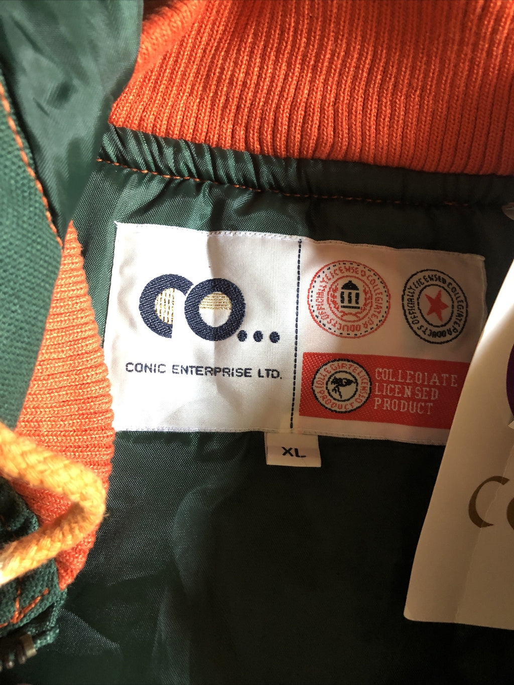 Vintage 90’s NOS Conic Miami Hurricanes Parka Jacket Size XL2