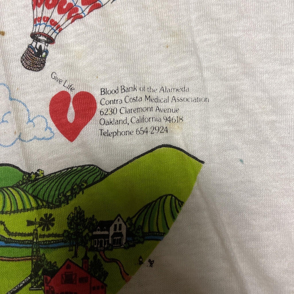 VTG 80s Oakland CA Celebrate Life T Shirt SZ L  Give Blood Single Stitch5