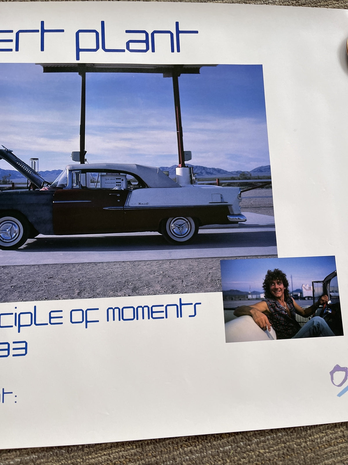 #198 1983  Robert Plant Record Store Promo Poster RARE  20” X 30”4