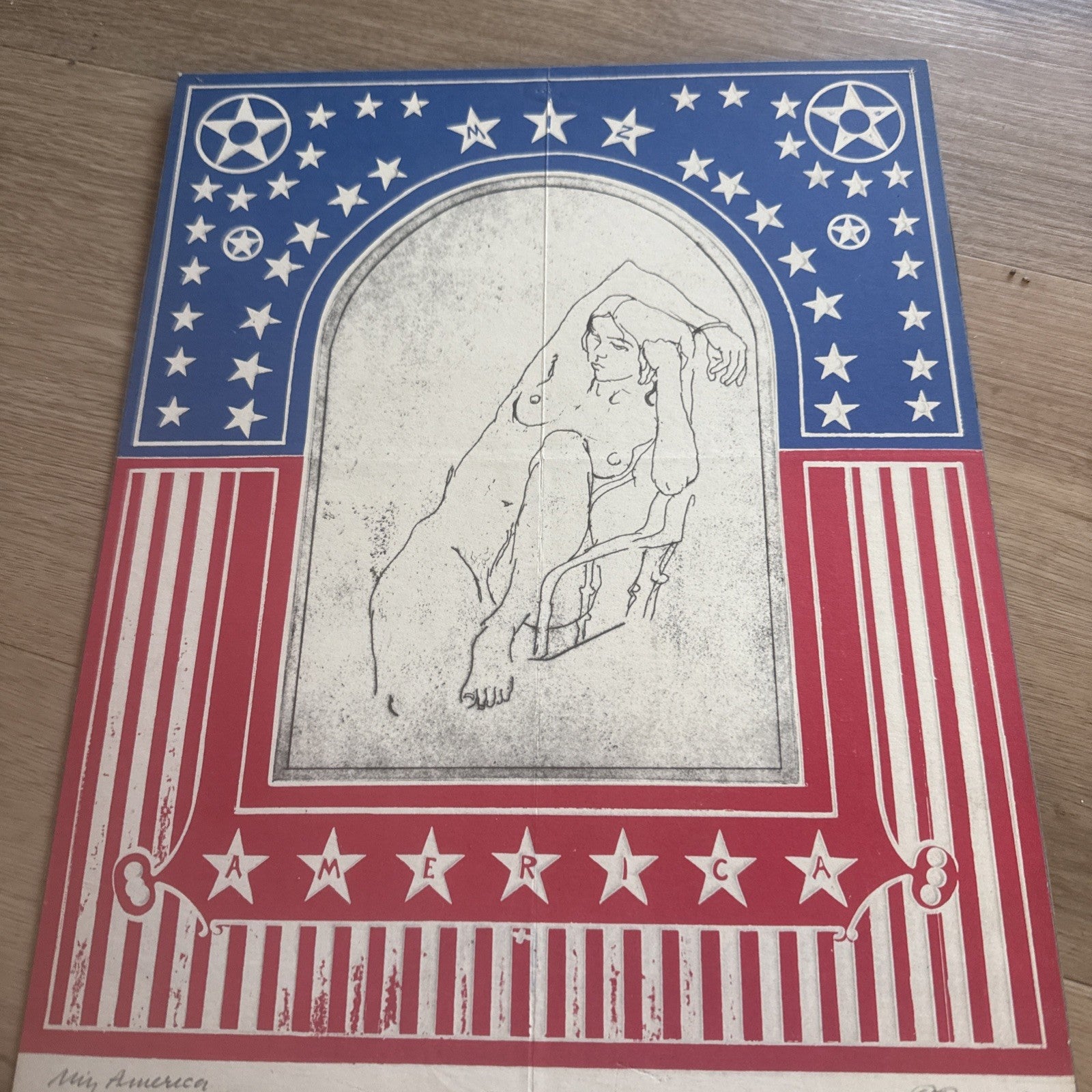 Original Poster: "Miz America", Poster For Exhibition "Dennis Beall 19646