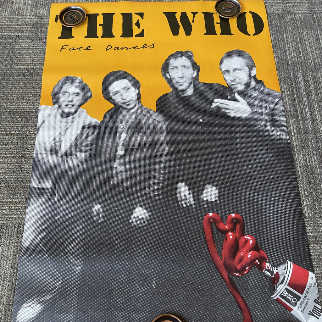 #62 THE WHO FACE DANCES Record PROMO POSTER 25X37 19816