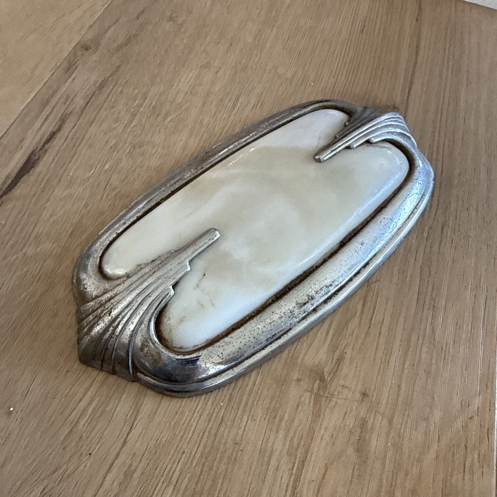 Vintage 1930/40's Buick Interior Dome Light Milk Glass Rat HotRod Art Deco Style4