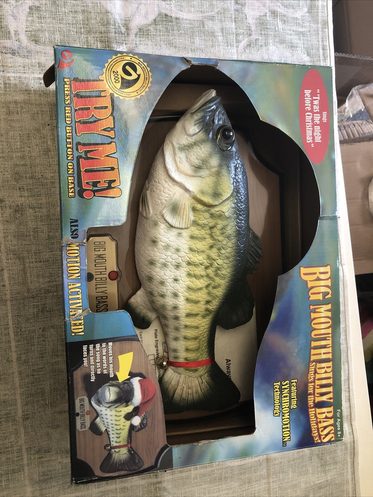 Vintage Big Mouth Billy Bass Sings ‘Twas The Night Before Christmas0