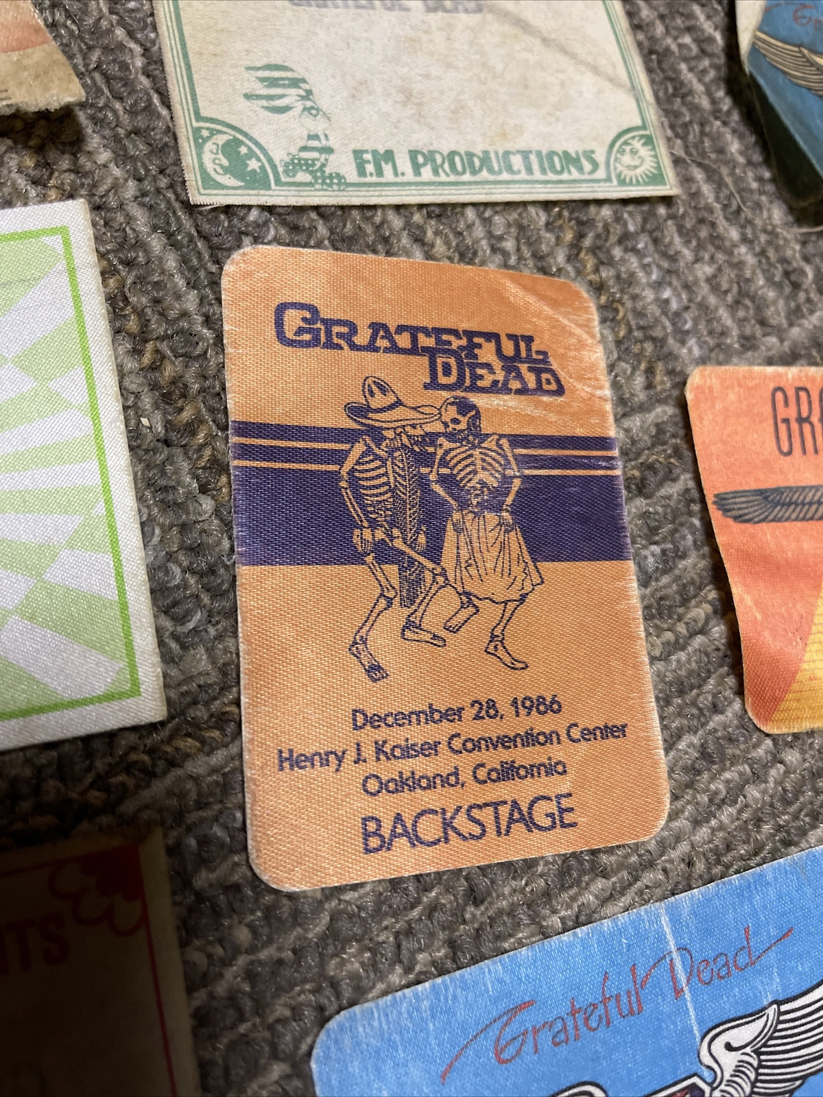 Jerry Garcia Backstage Passes Lot of 10 Tour 1980s Grateful Dead Bill Graham6