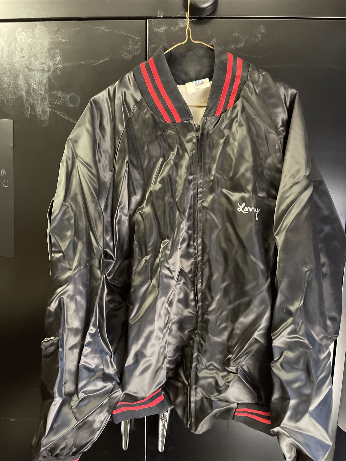 Vintage 1980s Sharkey’s Casino Nevada Casey Tibbs Rodeo Satin Jacket Signed XL6