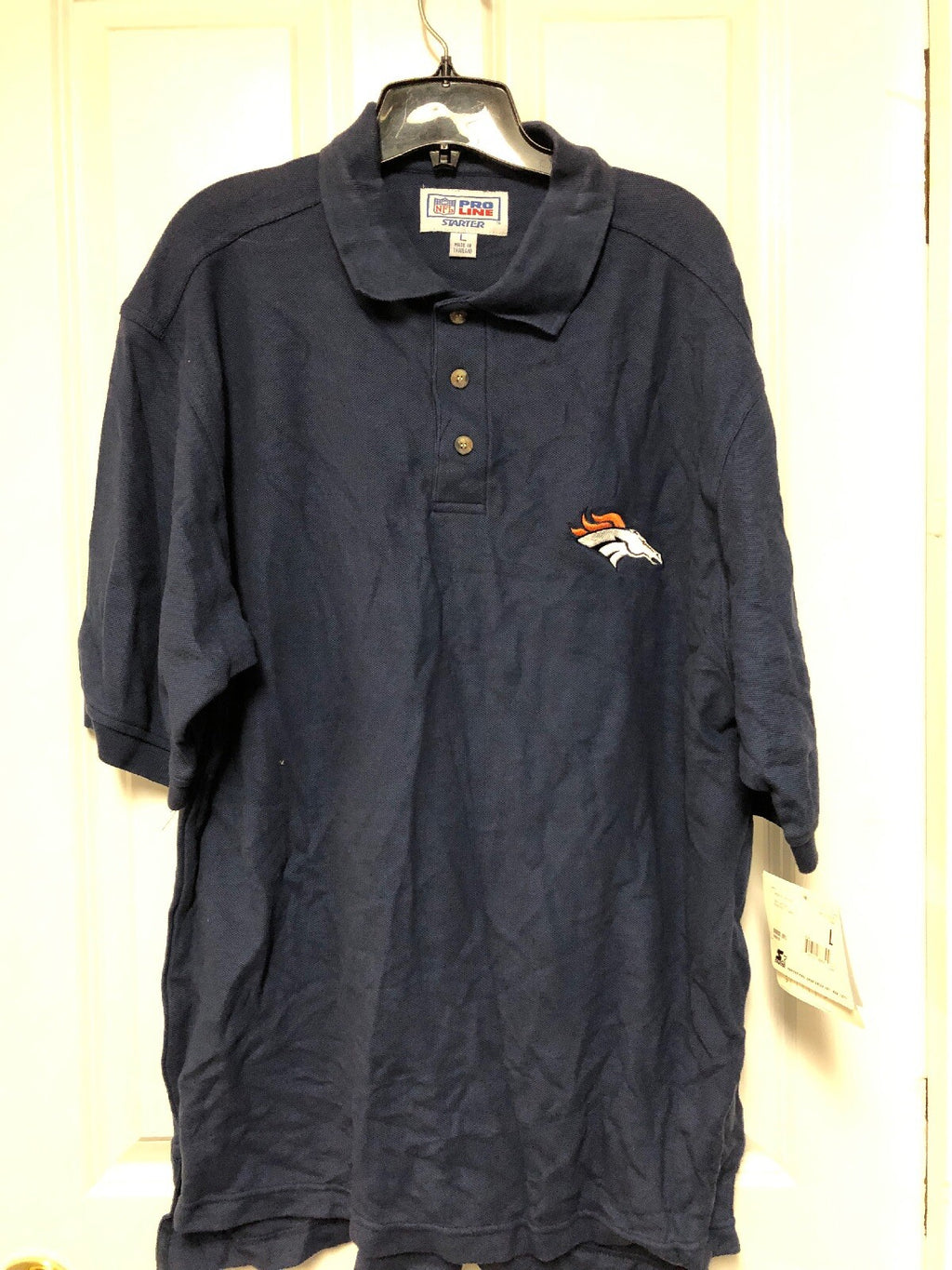 NWT NFL Starter Authentic Denver Broncos Golf Polo Shirt Men L0