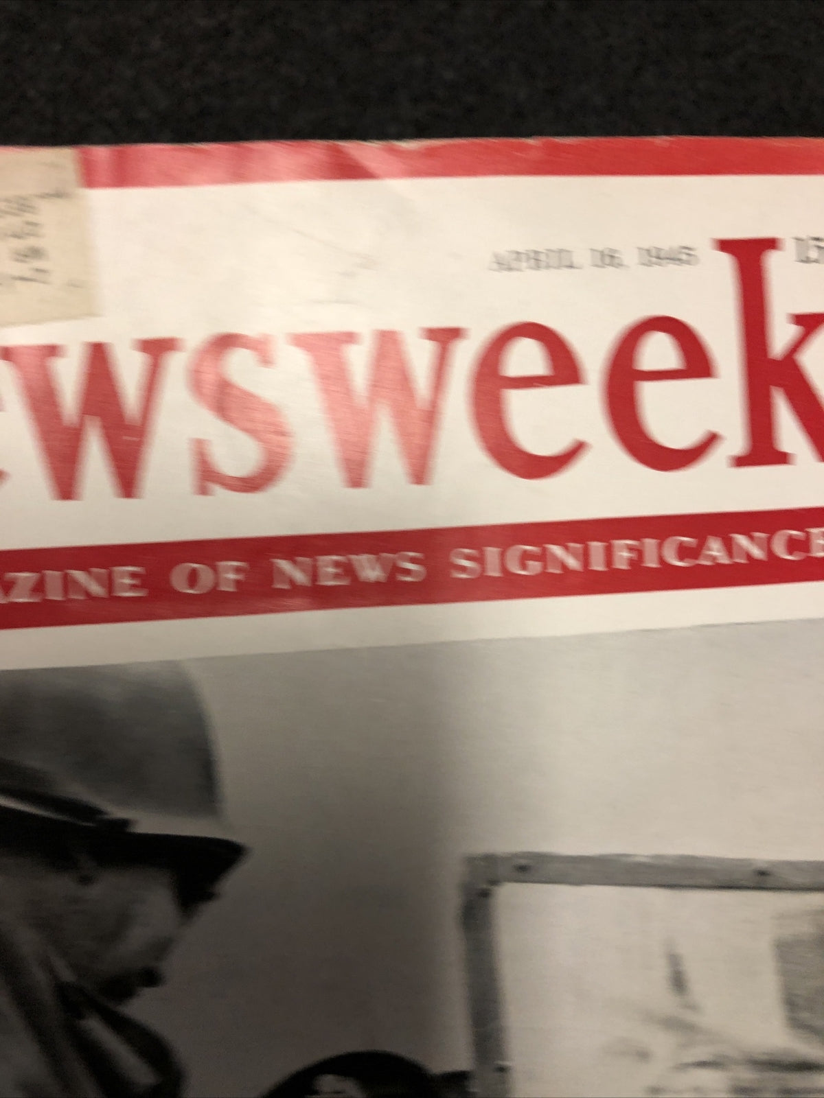 VTG Newsweek Magazine: April 16 1945 - Dwight D. Eisenhower / Newsstand / By Air2