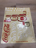 Rare ORIGINAL 1950s COCA COLA! Vending Machine Decals Sticker VIVID COLORS LQQK!0
