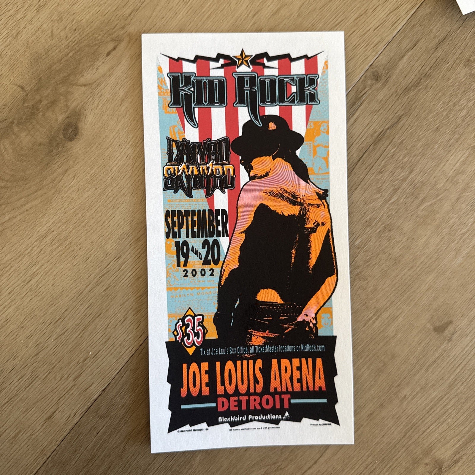 Lot of 14 Kid Rock Lynyrd Skynyrd 2002 Detroit Concert Handbills Mark Arminski1