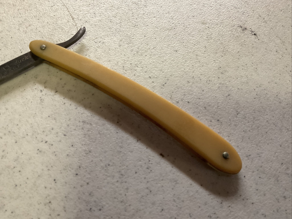 Vintage Antique Pearl Duck Dubl Duck Dwarf Straight Razor6