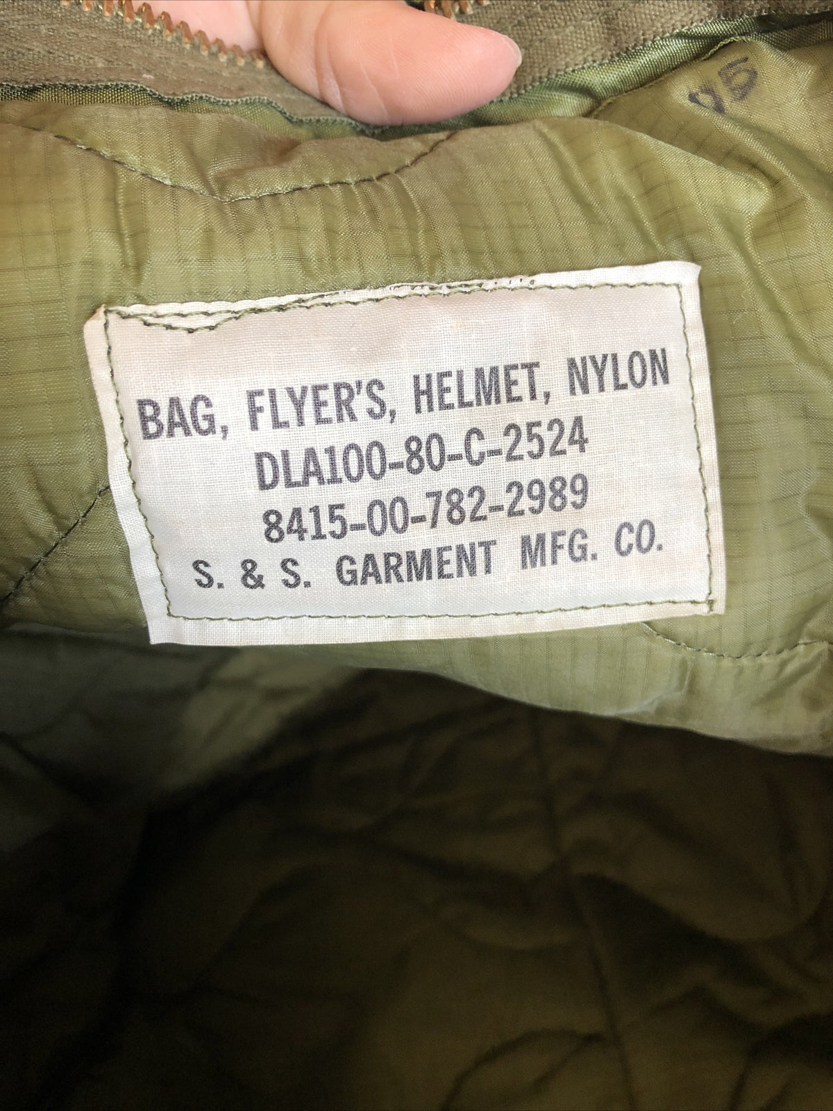 Vintage Military Flyers Helmet Green Protective Bag, Thermal, Hood & Duffle Bag8