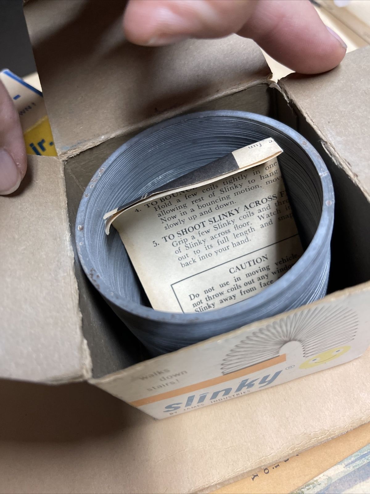 VINTAGE SLINKY Lot ORIGINAL WALKING SPRING TOY IN BOX  UNUSED6