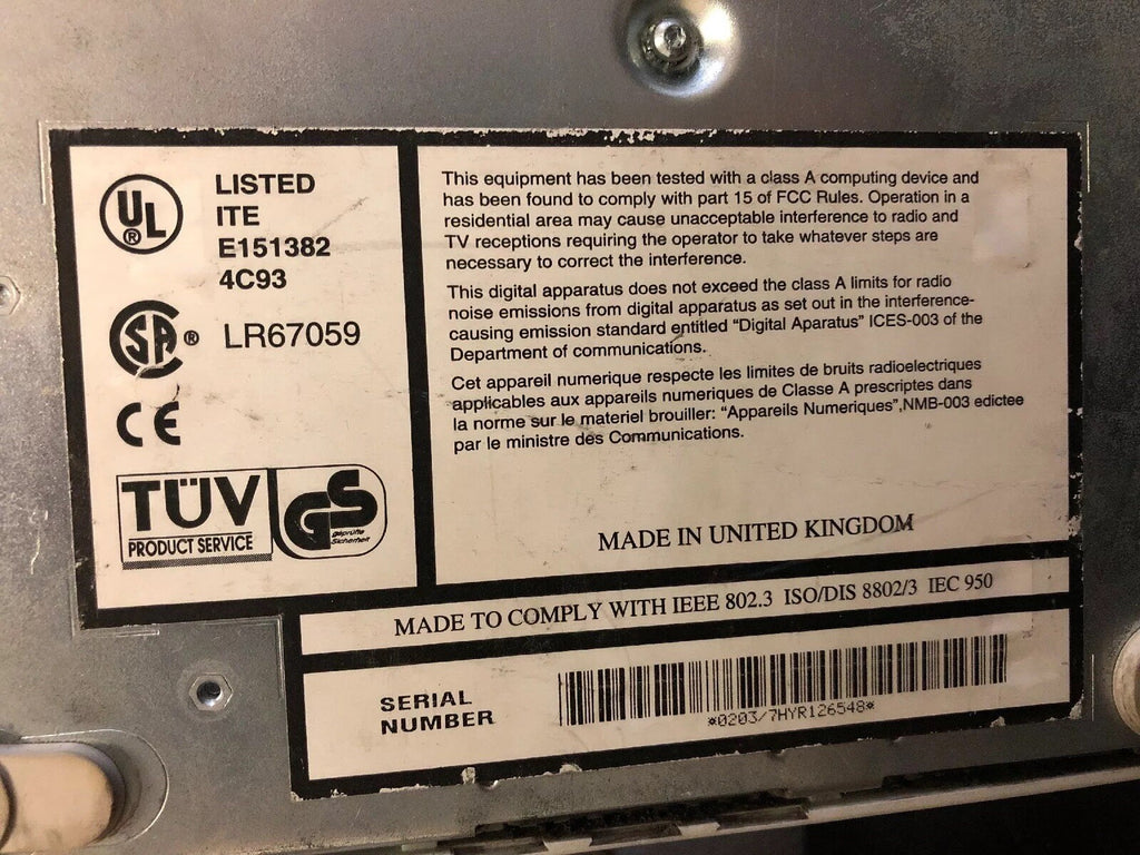 Linkbuilder FMS II 3com 3C16671 12 Port ieee 802.3 iso/dis 8802/3 IEC 9507