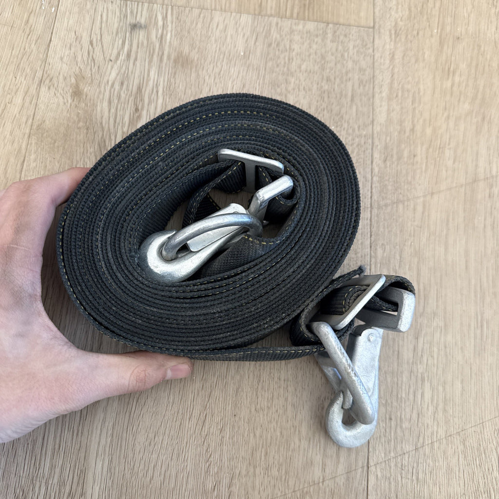 Heavy Duty Tow Strap with Hooks 20ft x 2in Black Nylon Recovery Rope Car Truck5