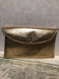 Vintage Gold Hand Purse Clutch Coin Pouch 7”x4.5”0