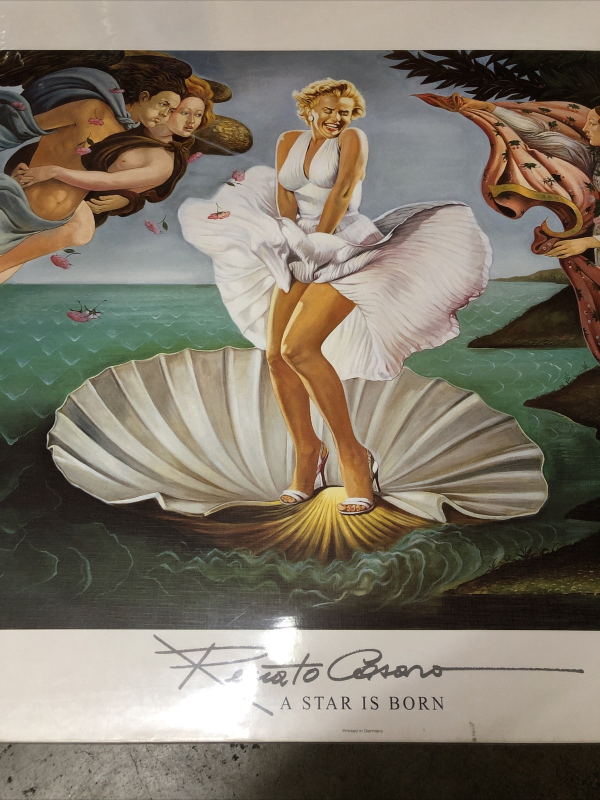 A RENATO CASARO PAINTING POSTER MARILYN MONROE A STAR IS BORN PRINTED IN GERMANY2