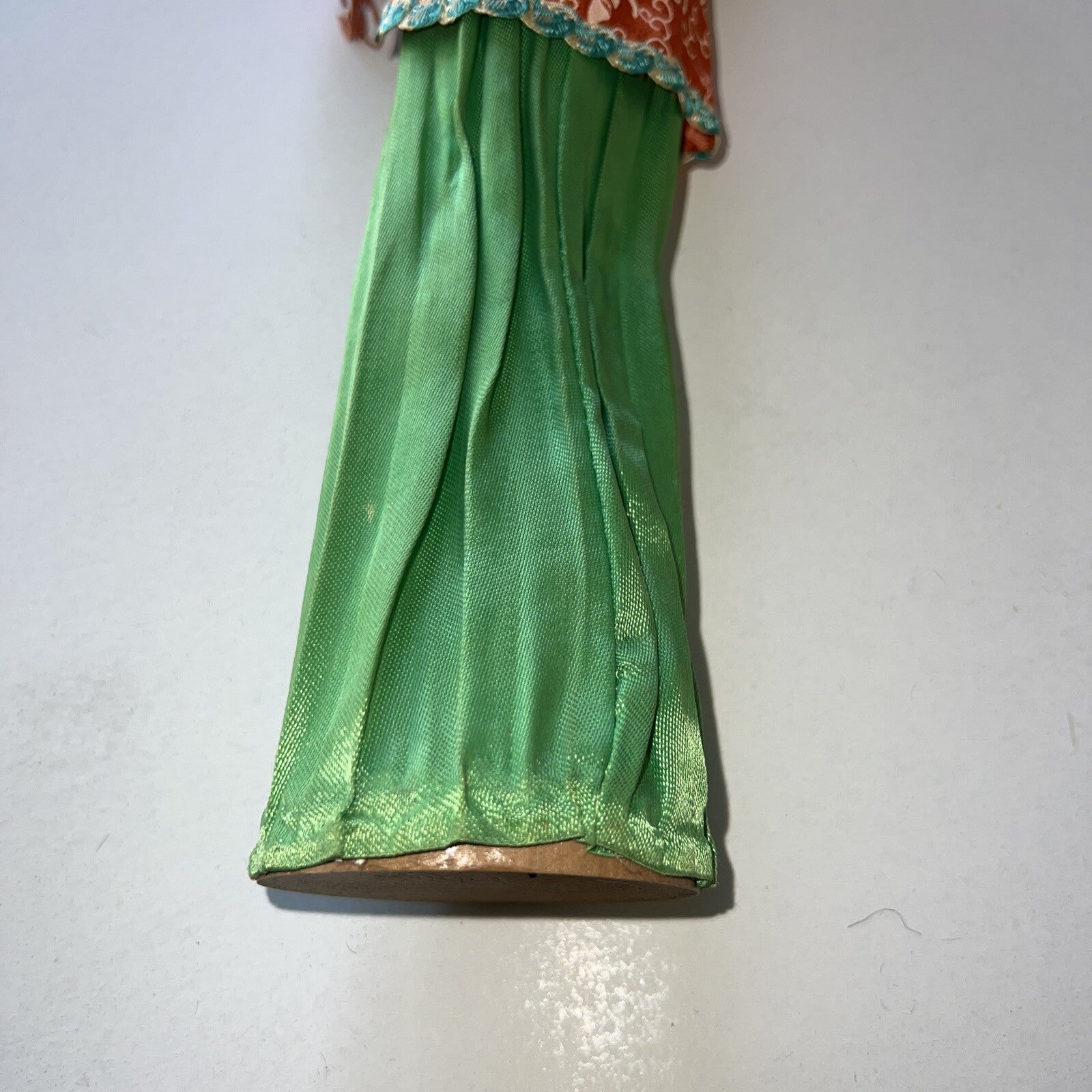 Lot of 3 Beautiful Antique Asian Folk Art Standing Dolls Handmade 16”,12”,7”9