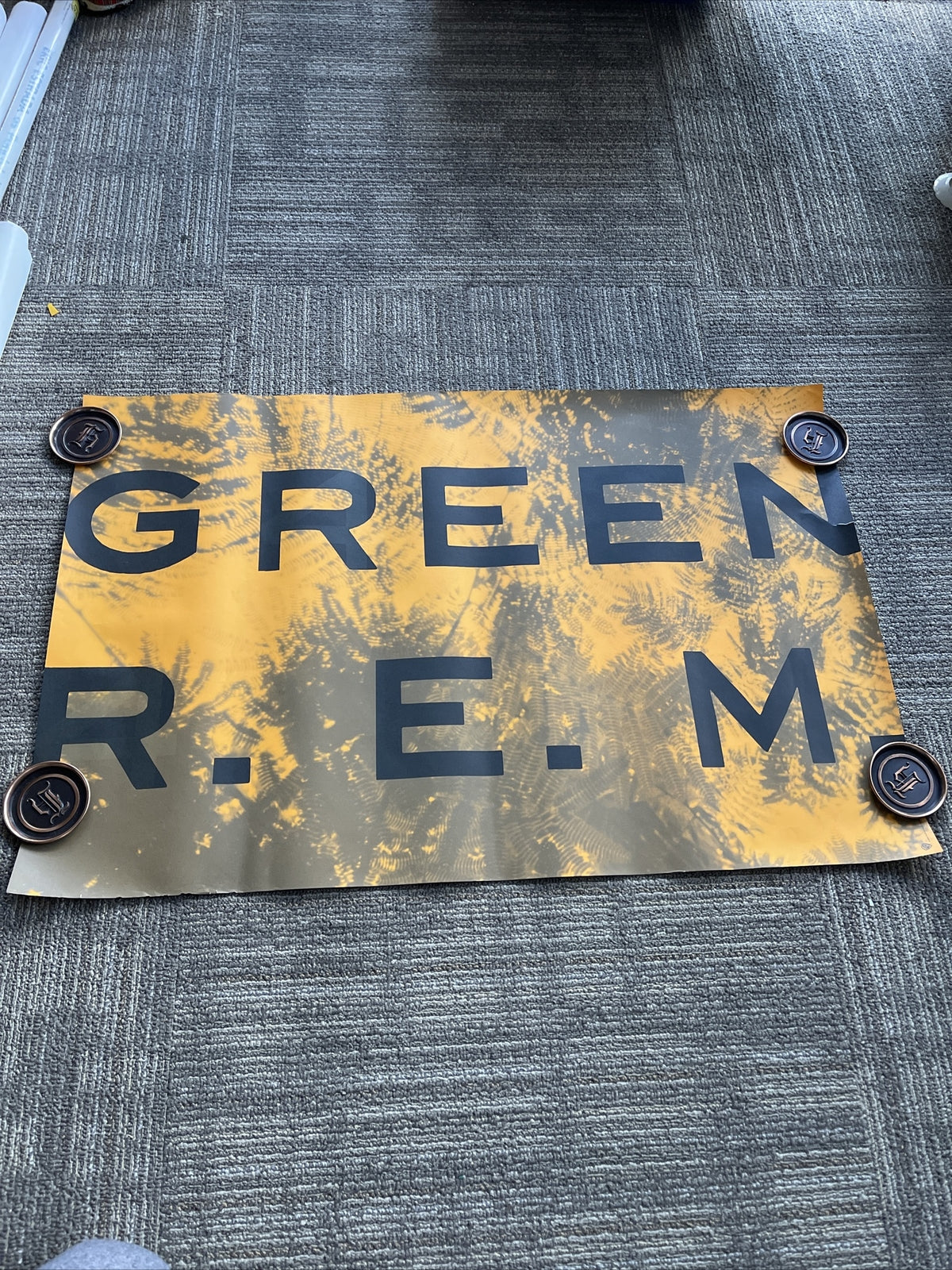 #68 R.E.M. 1988 Green Record Store Promo Poster 23” X 35” REM0