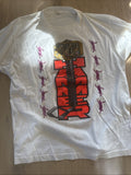 Vintage 80s MC Hammer Too Hot To Touch Tour Concert Rap T-shirt Size L White0