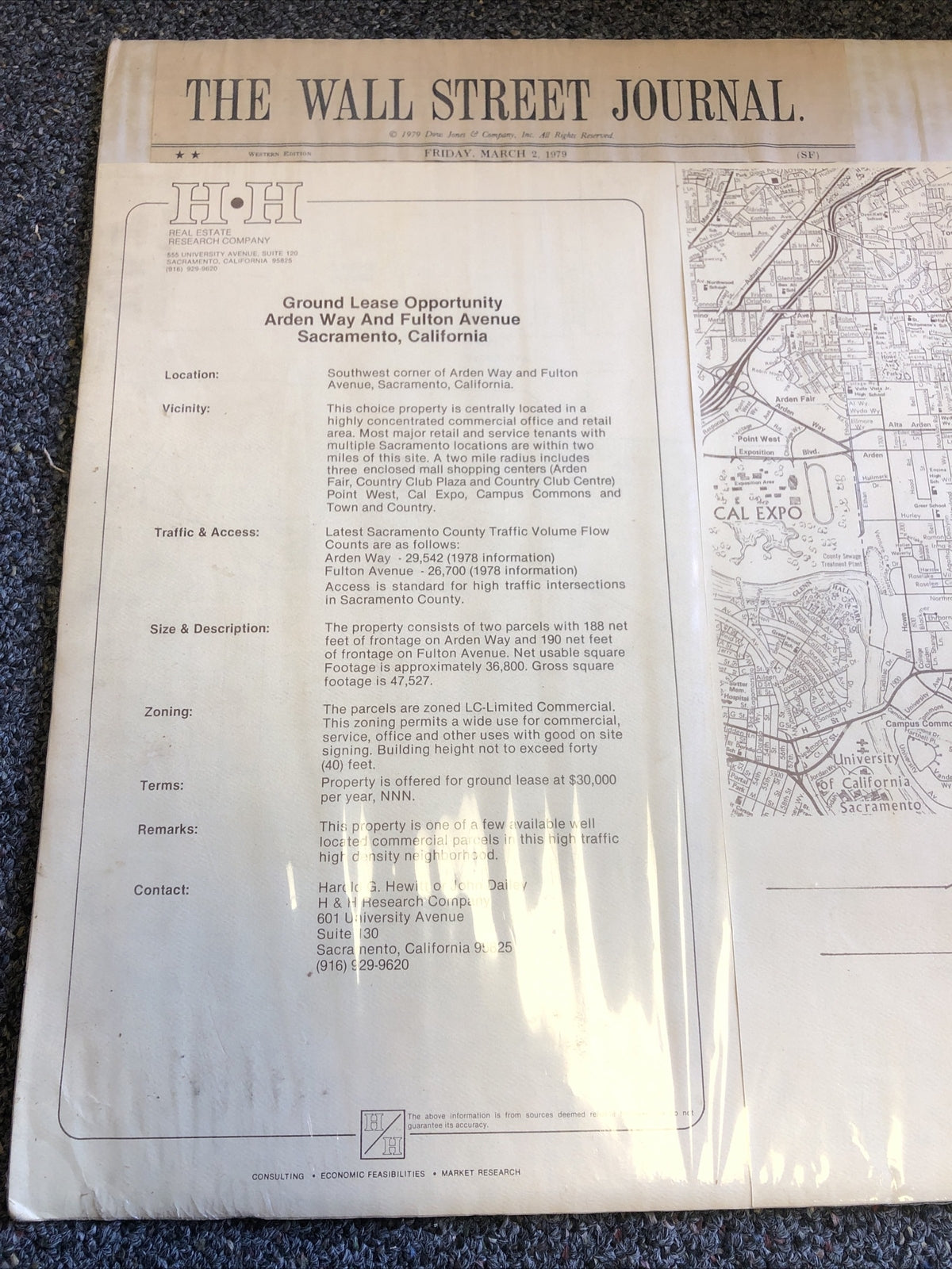 The Wall Street Journal 1979 Sacramento Ground Lease Opportunity1