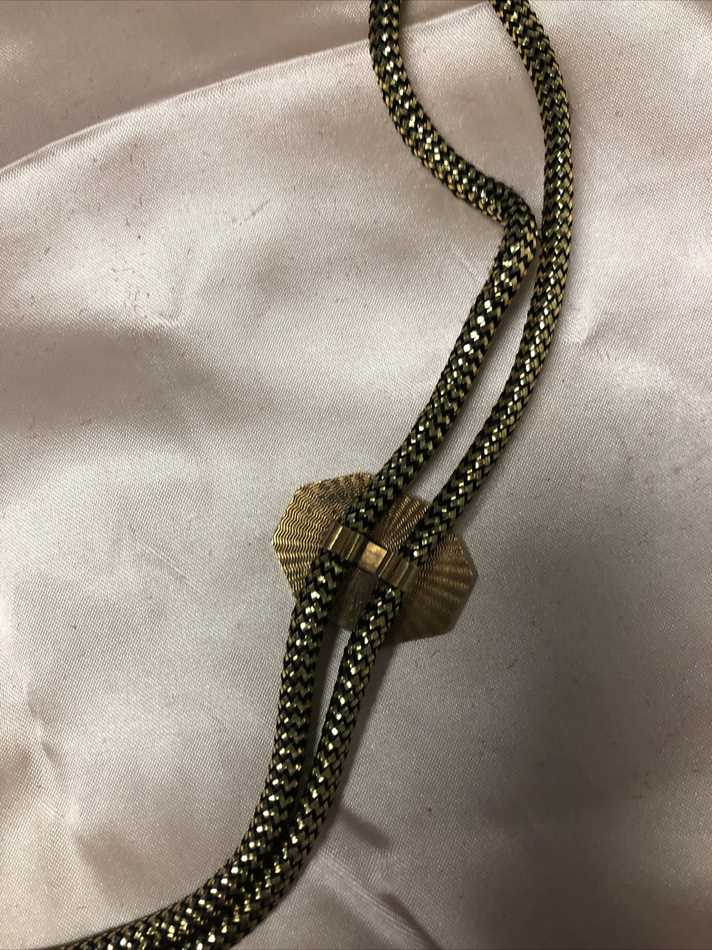 Vintage Gold/Black Bolo Tie Train Pendant4
