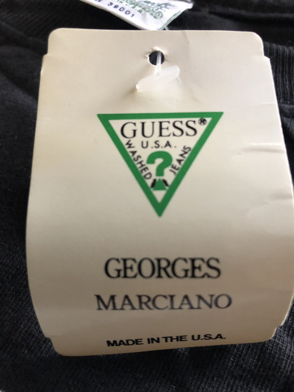 NOS 1990s Guess USA Big Logo Text T-shirt Georges Marciano NWT3