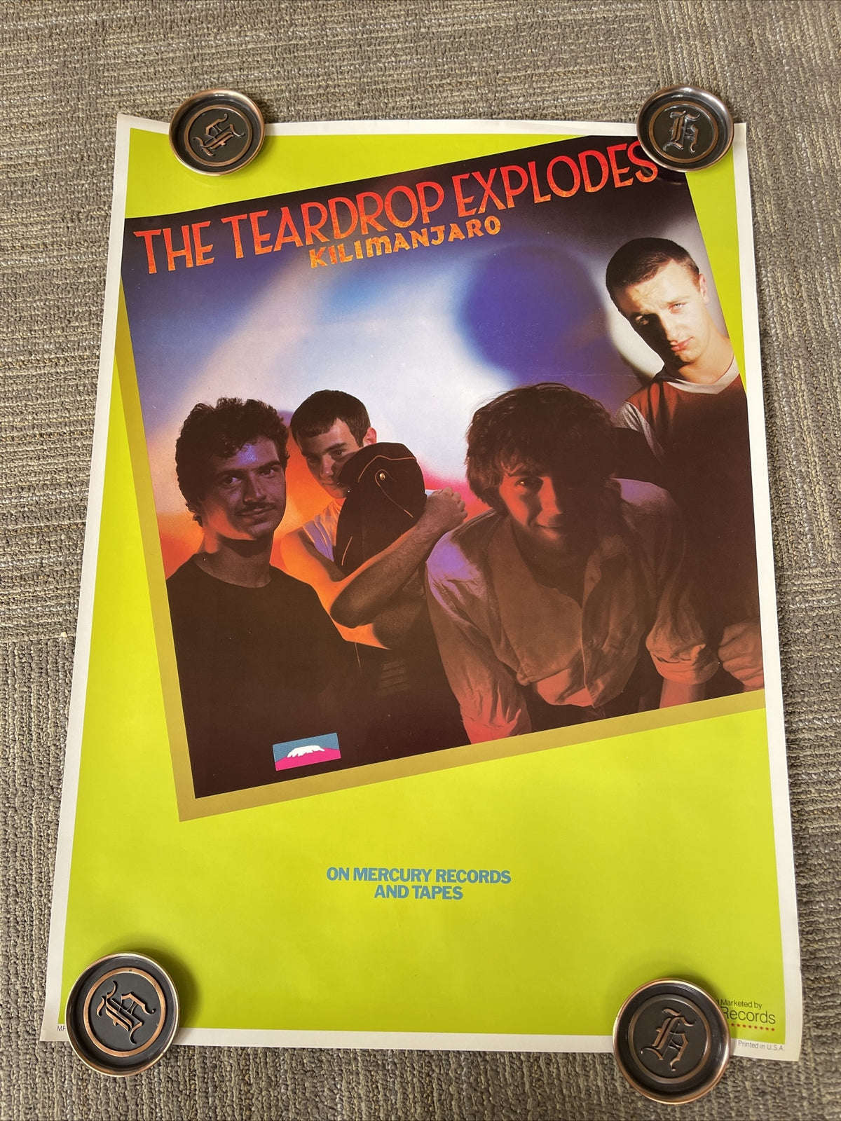 #147 1981 THE TEARDROP EXPLODES ROCK PUNK TOUR Record Store Promo Poster0