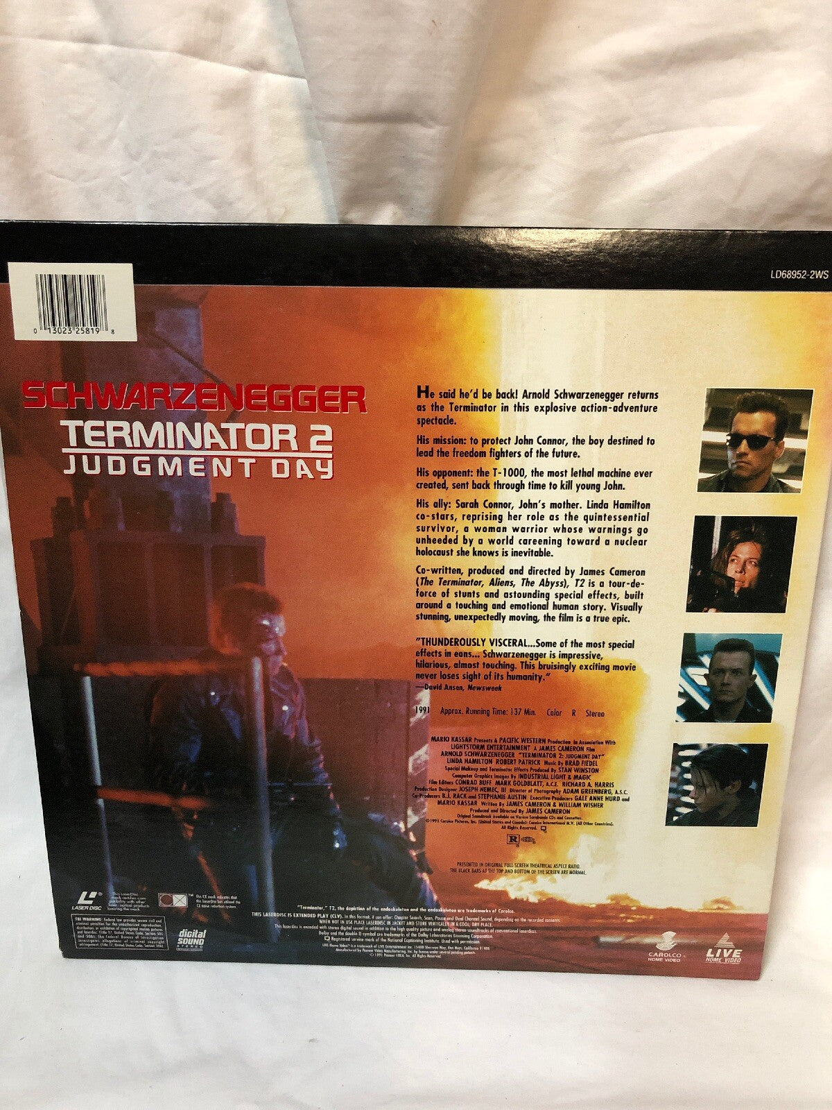 TERMINATOR 2 JUDGEMENT DAY Arnold Schwarzenegger 1991 R LASERDISC1