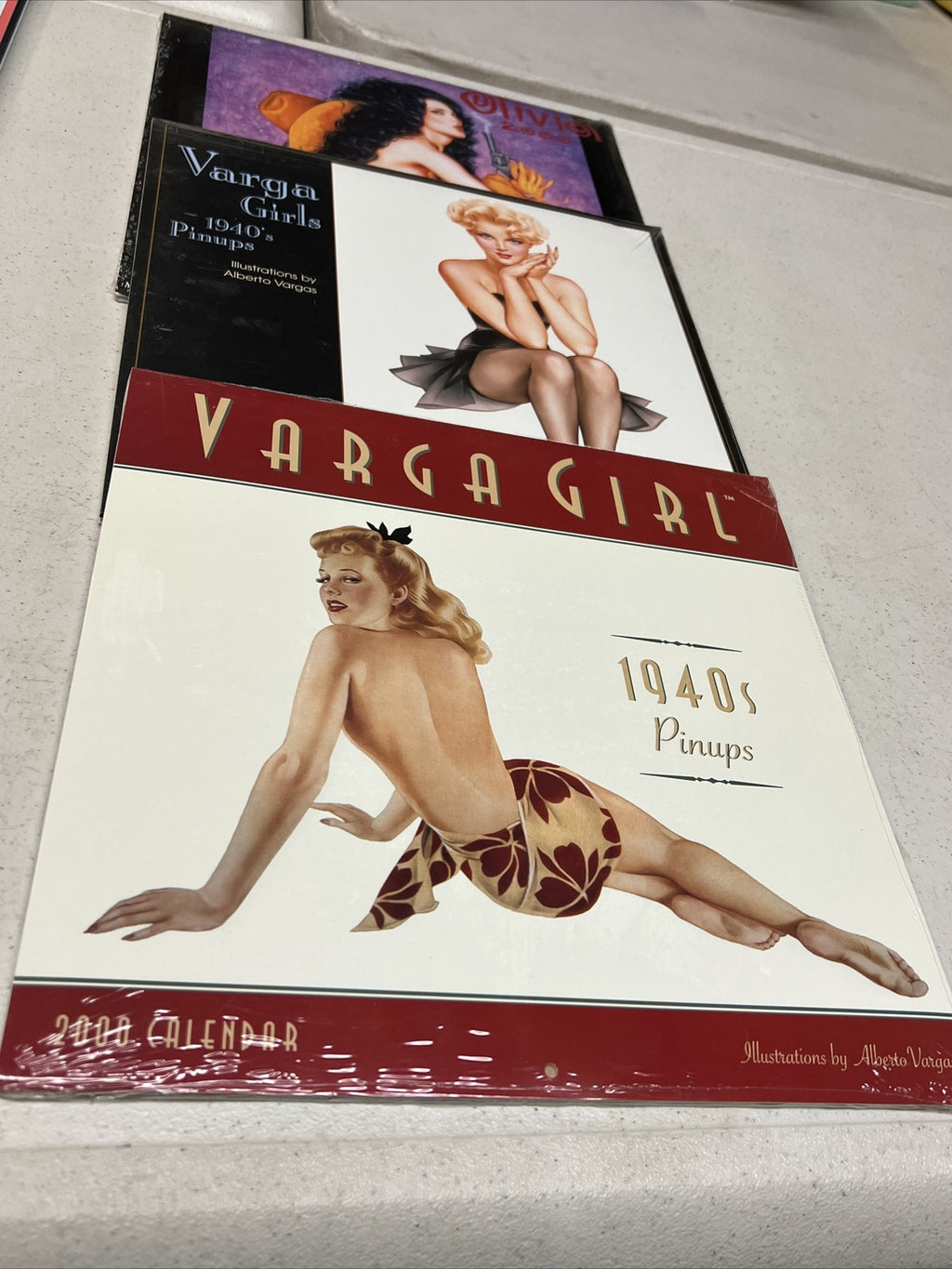 Lot Varga Girls Pinup Calendars 2000, 1998, Pinup Style, Olivia Berardinis0