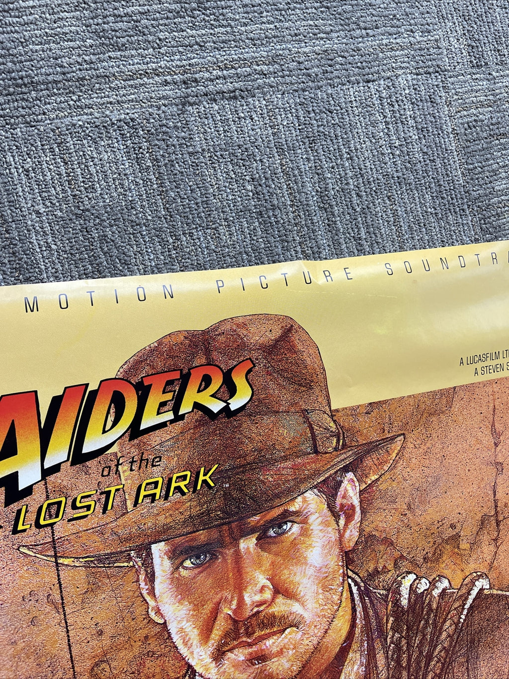 #179 1981 Raiders of the Lost Ark Soundtrack Record Store Promo Movie Poster 36”6