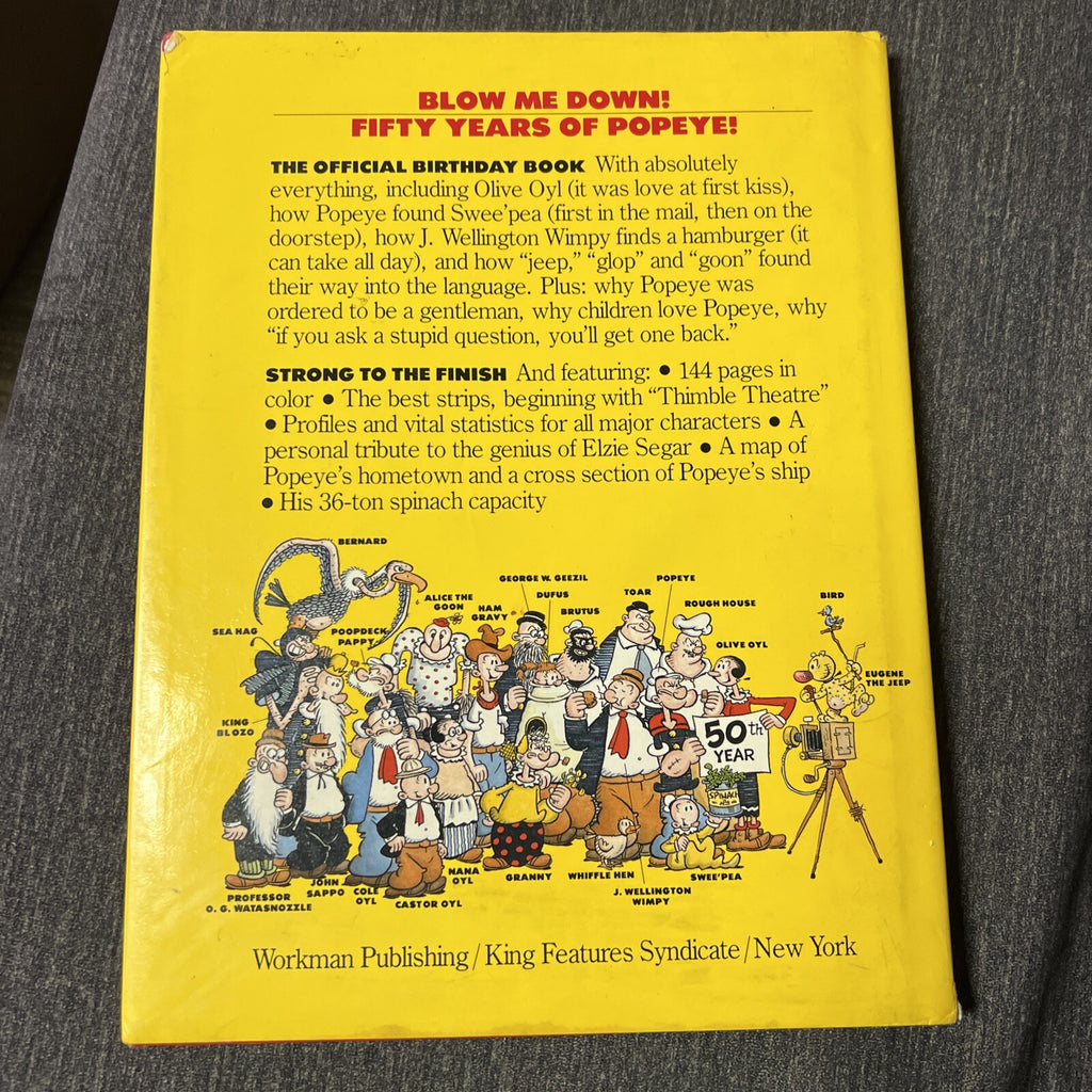 Popeye: The First Fifty 50 Years “I Yam What I Yam” By Bud Sagendorf Hardcover1