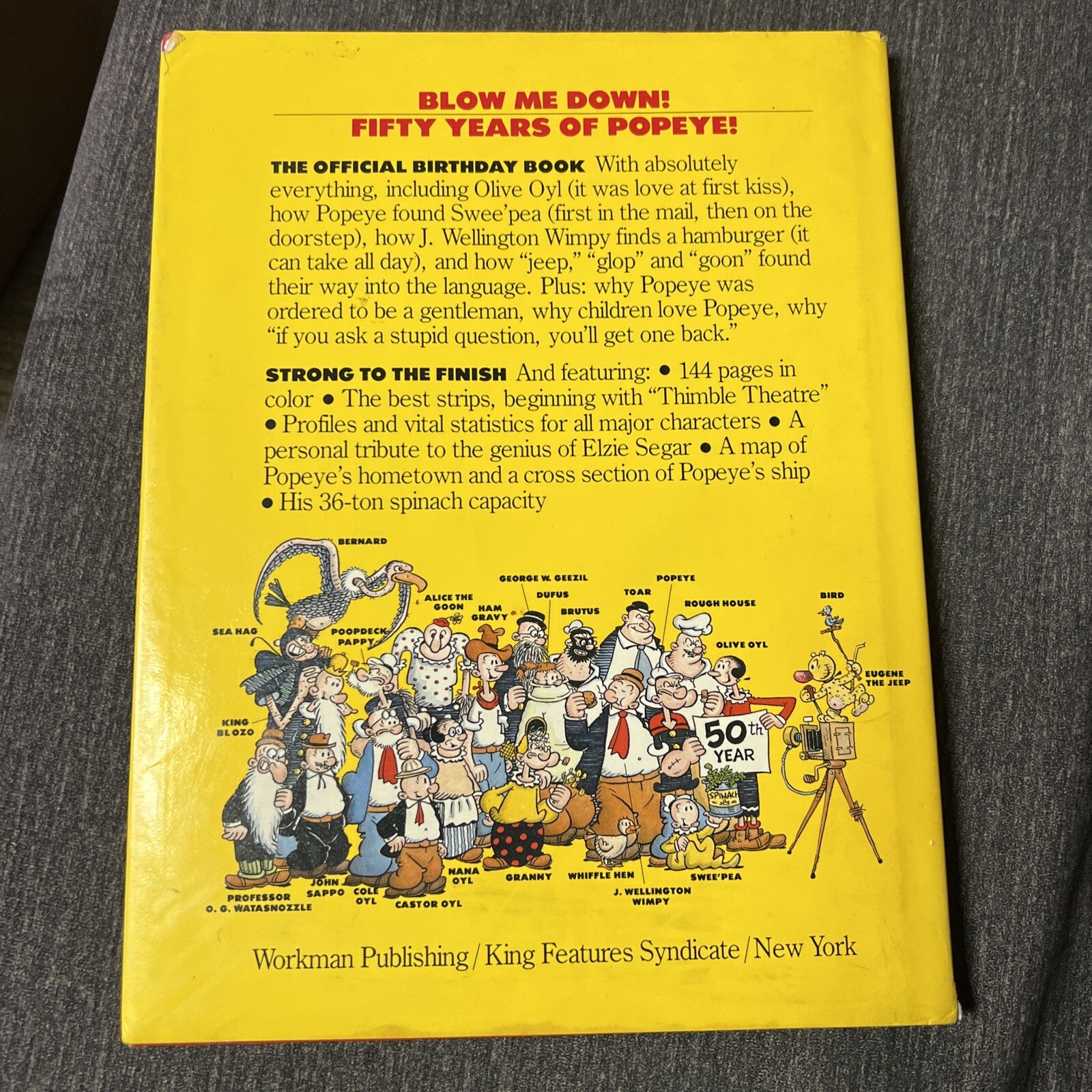 Popeye: The First Fifty 50 Years “I Yam What I Yam” By Bud Sagendorf Hardcover1