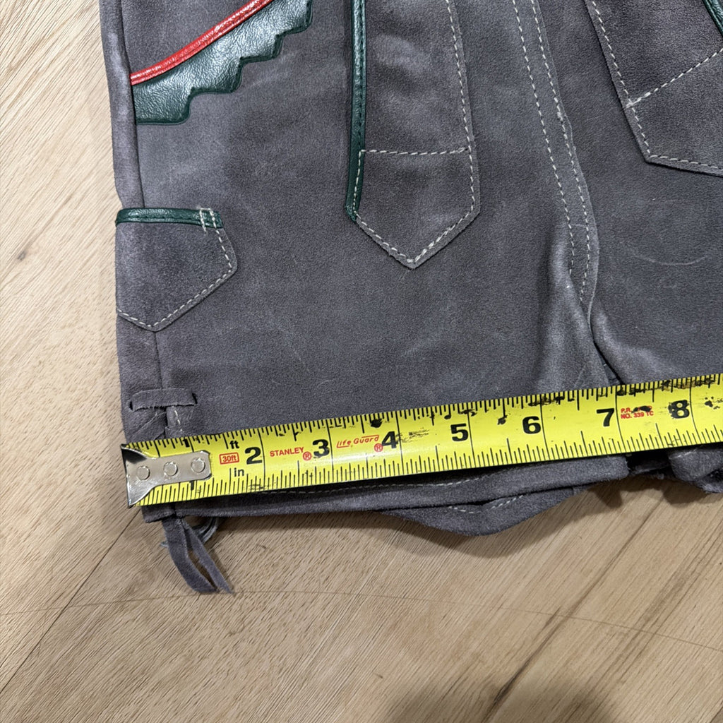 VINTAGE GERMAN LEDERHOSEN  GRAY SUEDE  LEATHER OKTOBERFEST FESTIVAL  Childrens5