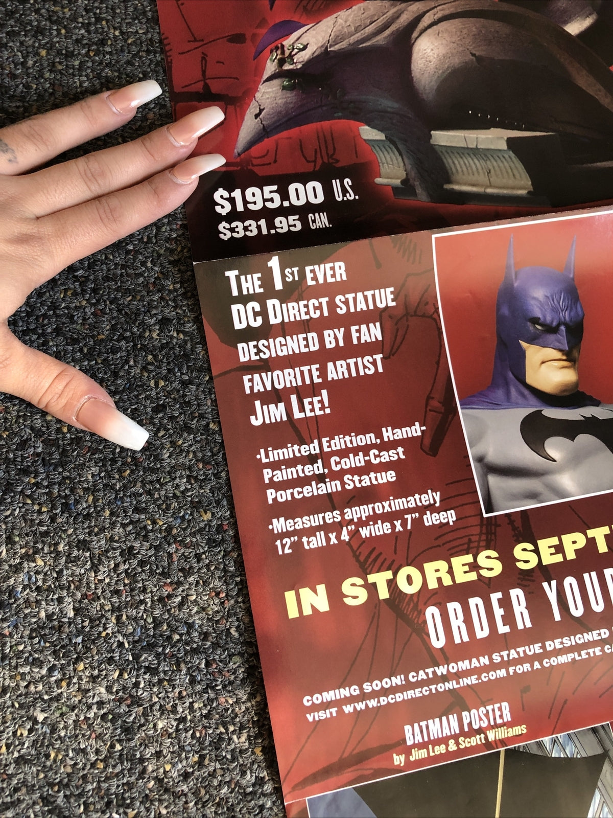Vintage Batman 2003 PROMO Poster 34”x11”6