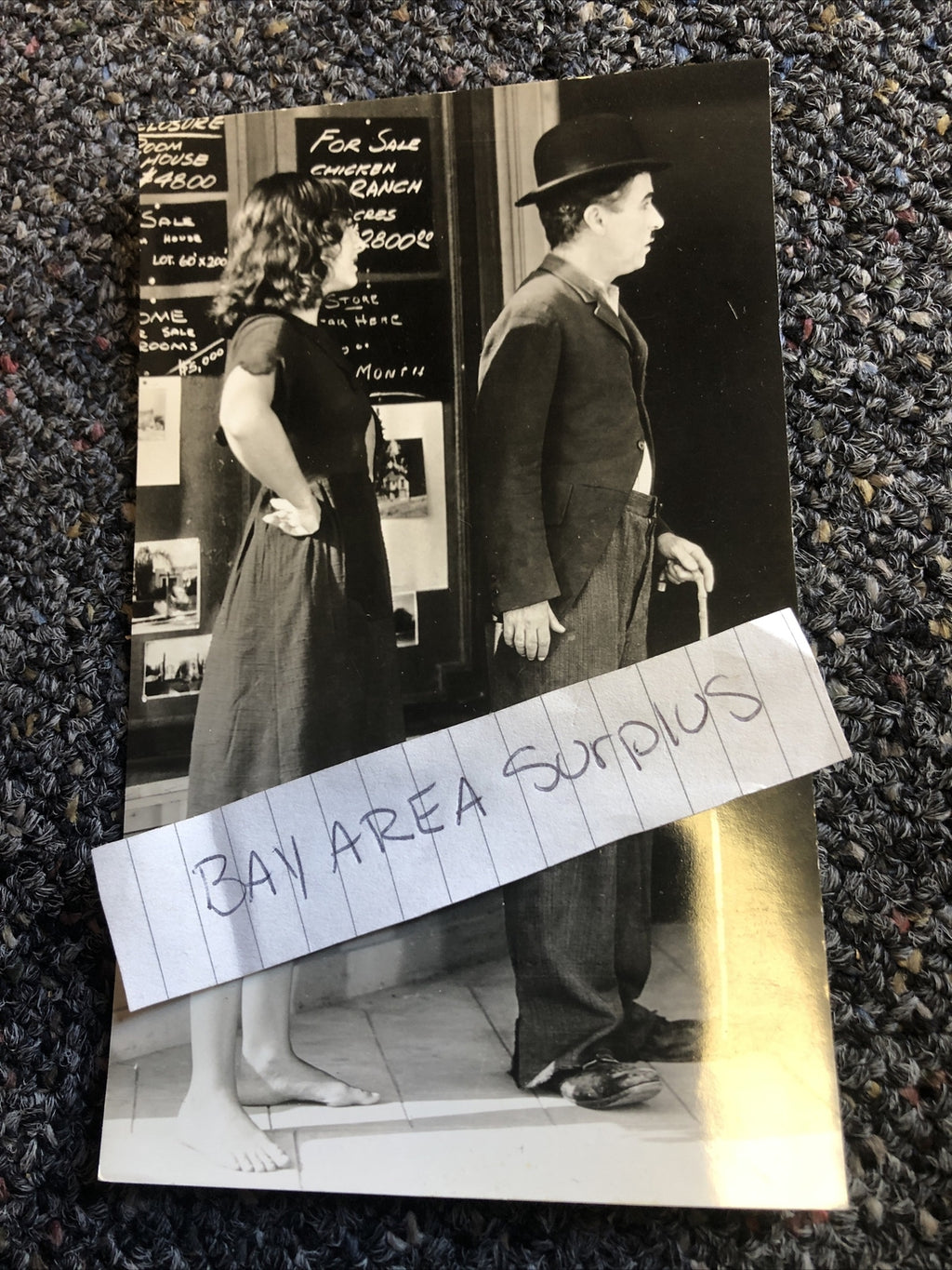 RARE Original Photo Of Charlie Chaplin 6”x4” Candid Shot Black/White0