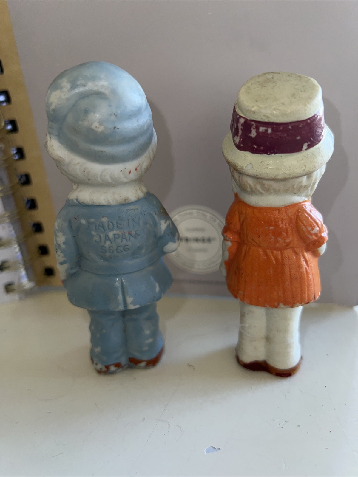 4” Vintage Pair  Boy And Girl Figurines Made In Japan Hand Painted2