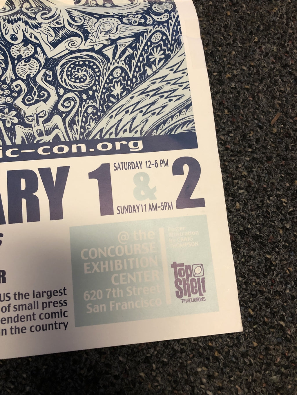 Vintage 2003 APE Comic Con Promo Poster Alternative Press Expo 19”x13.5”2