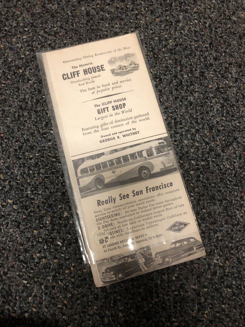 Rare CALIFORNIA SAN FRANCISCO / Welcome Map to San Francisco and Bay Area 19505