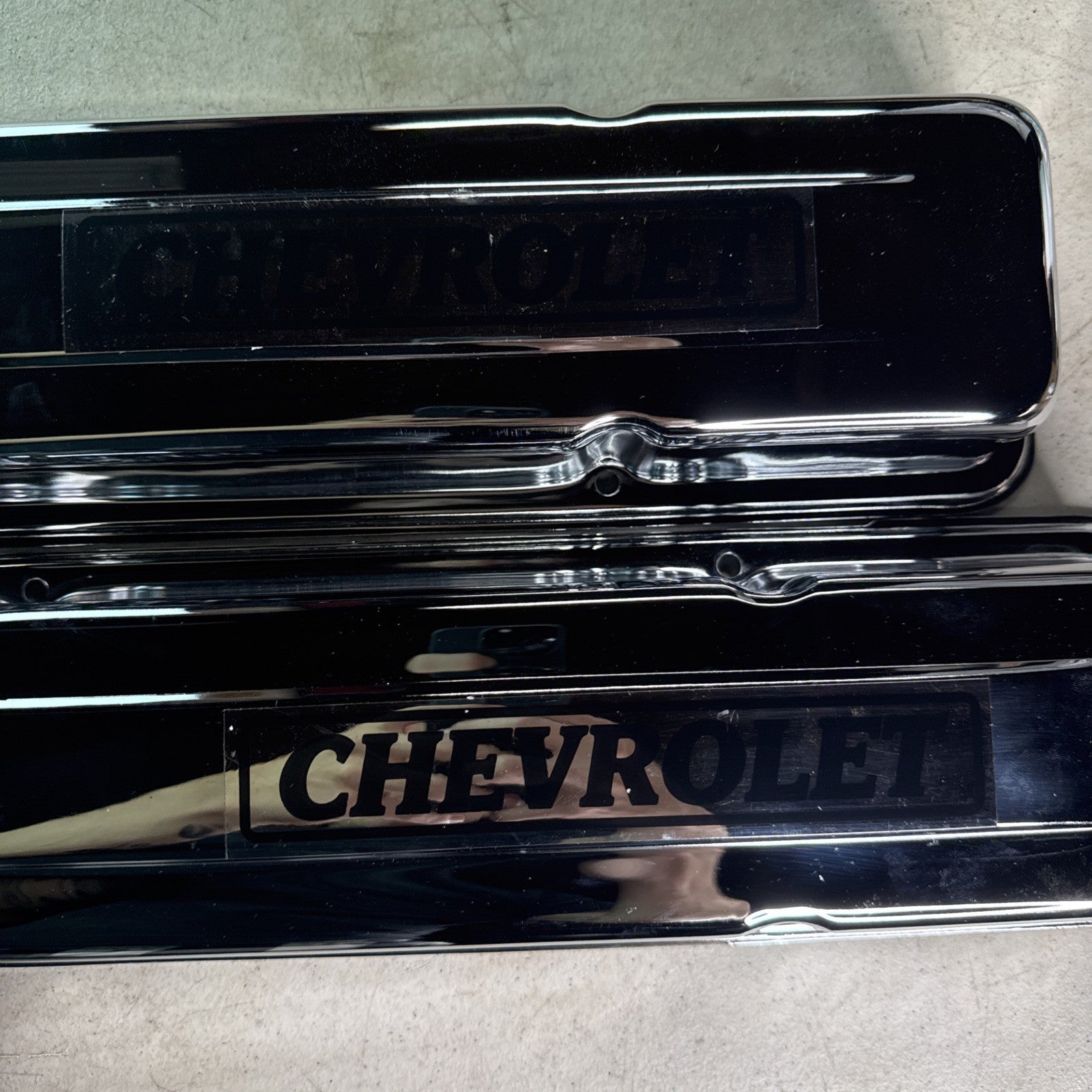 NOS Vintage B&B Performance Small Block Chevy Power SBC Valve Covers Chrome1