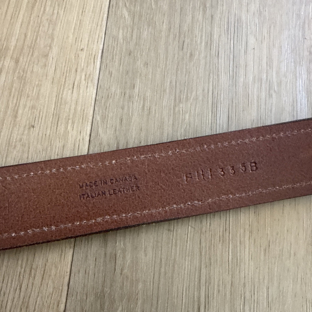 Saks Fifth Avenue Mens Brown Italian Leather Dress Belt Size 425