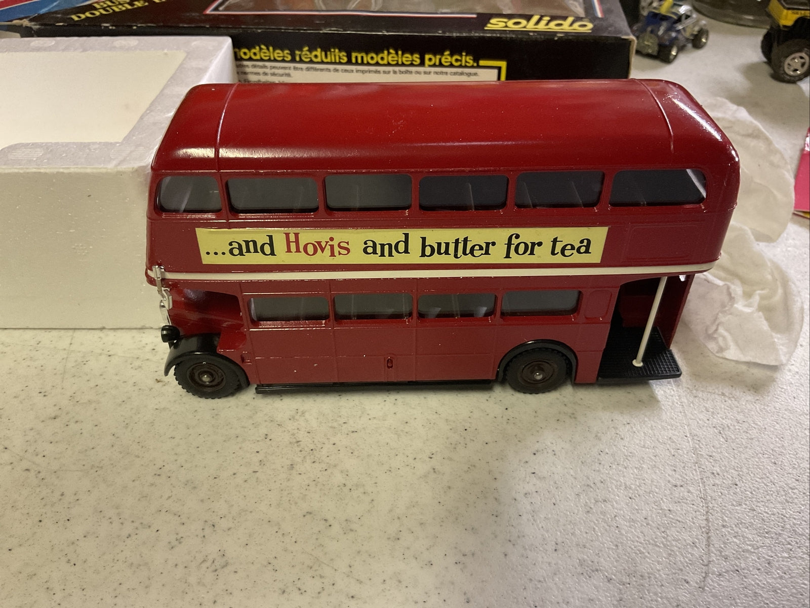 Solido Red AEC Double Decker Hovis Butter Tea London Bus 1/50 Scale FRANCE1