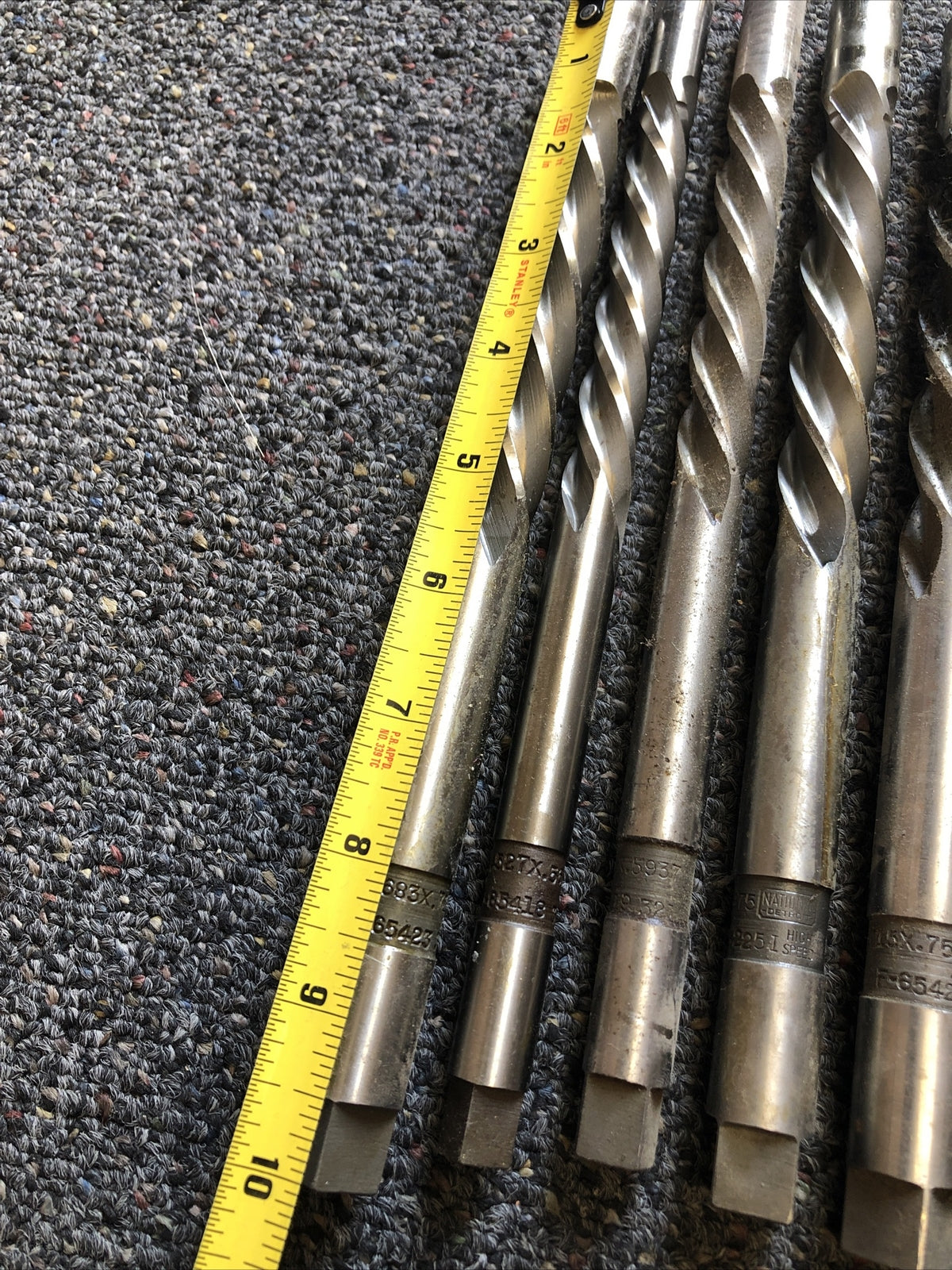 National Detroit Lot Of 5 High Speed Drill Bits 10”1