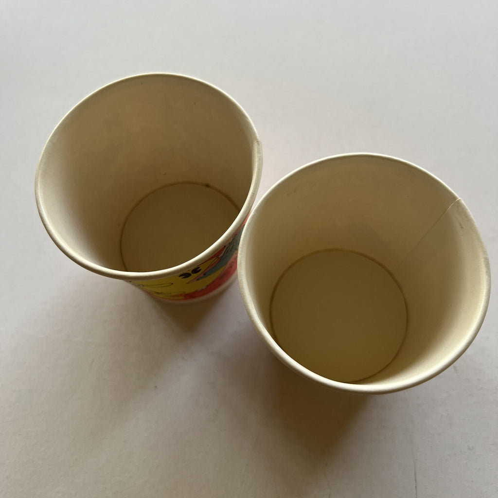 Two Vintage 1980’s Pac-Man Paper Cups , Pac-Man Memoribilia 4