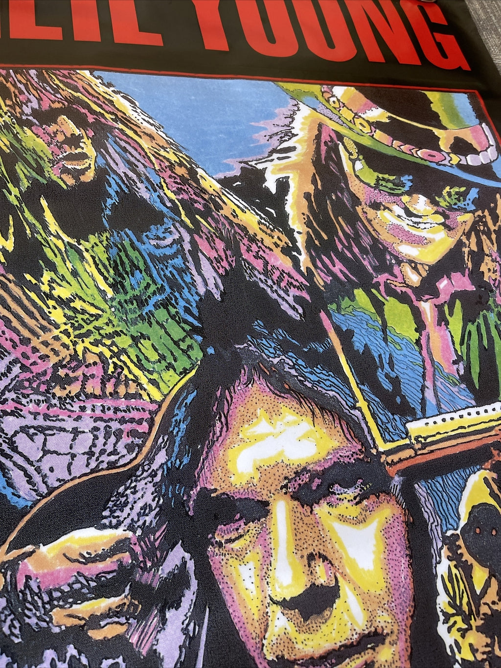1989 Neil Young  World Tour huge promo Poster Subway Record Store 60x40 RaRe 364