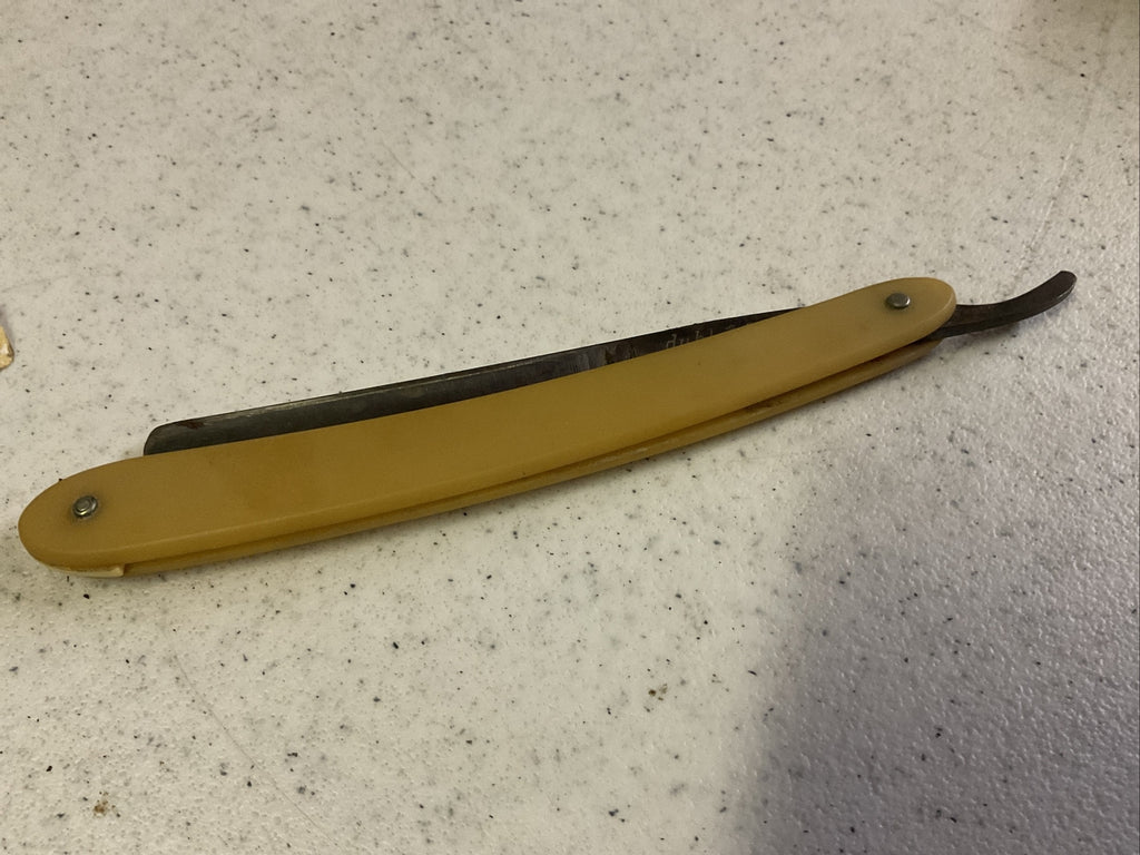 Vintage Antique Pearl Duck Dubl Duck Dwarf Straight Razor8