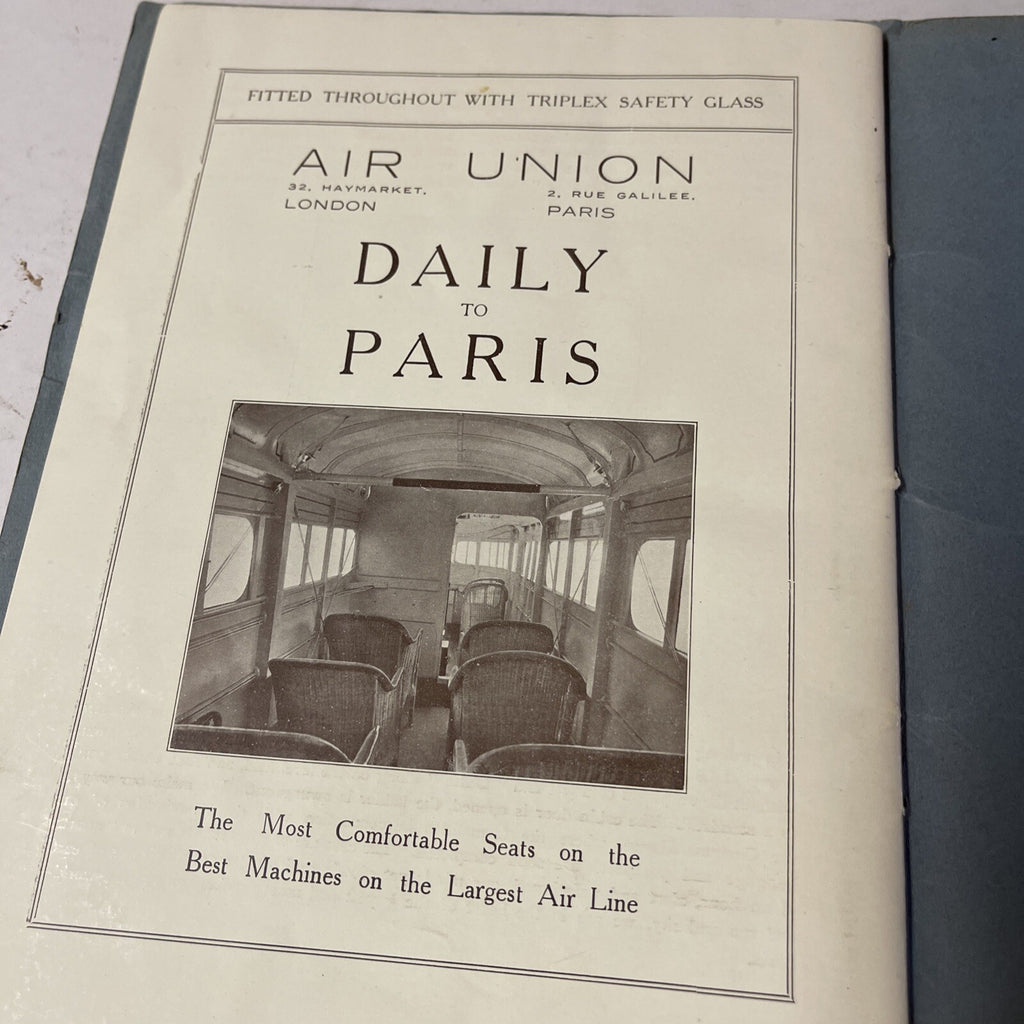 1924 Air Union By Air AIRLINE TIMETABLE  Brochure Aviation History Book16